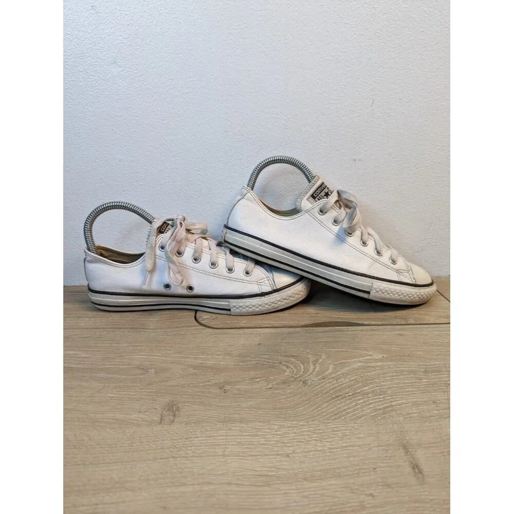 Converse Boys Chuck Taylor All Star Ox 609058C White Casual Shoes Sneakers Sz 5